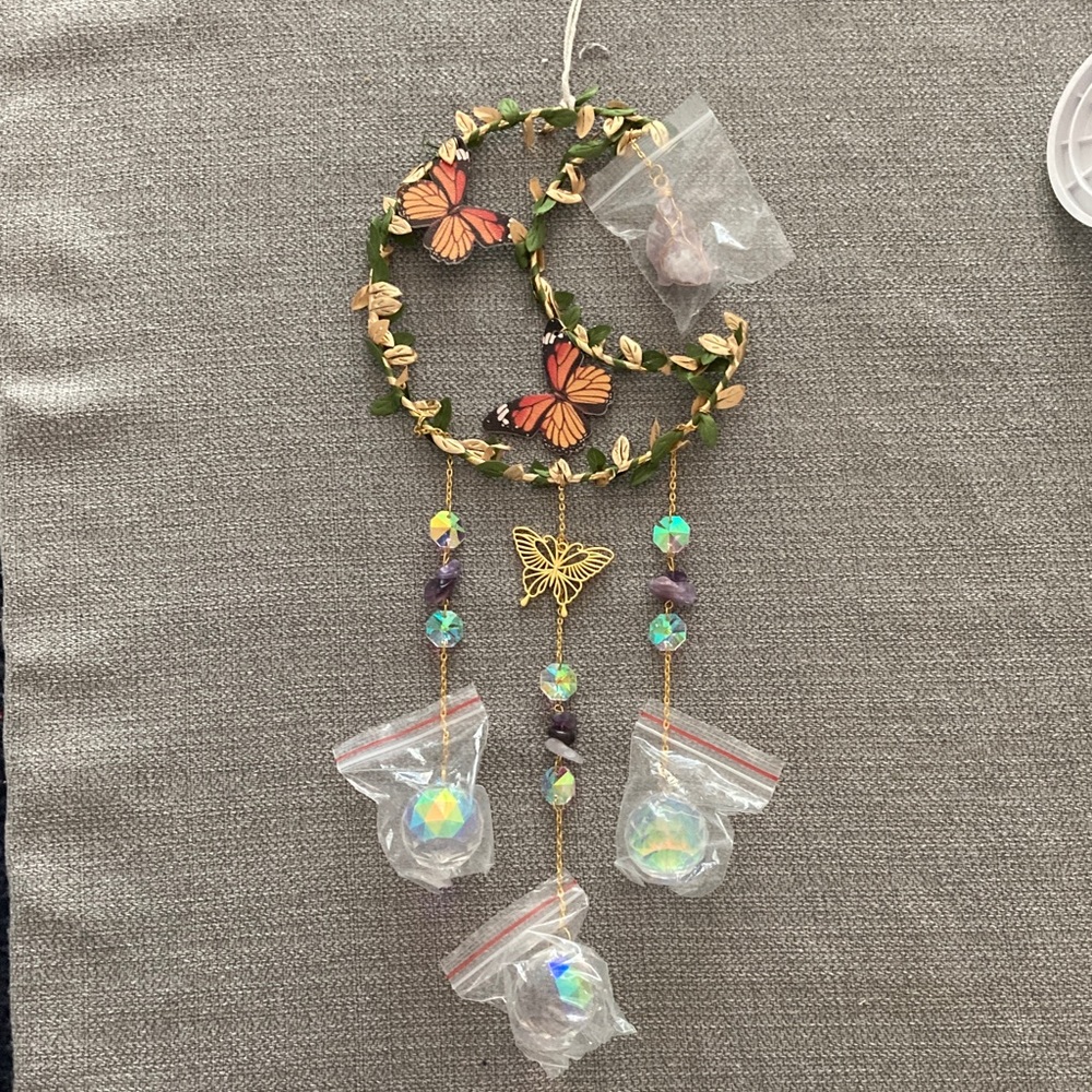 Butterfly Crescent Moon Hanging Decor